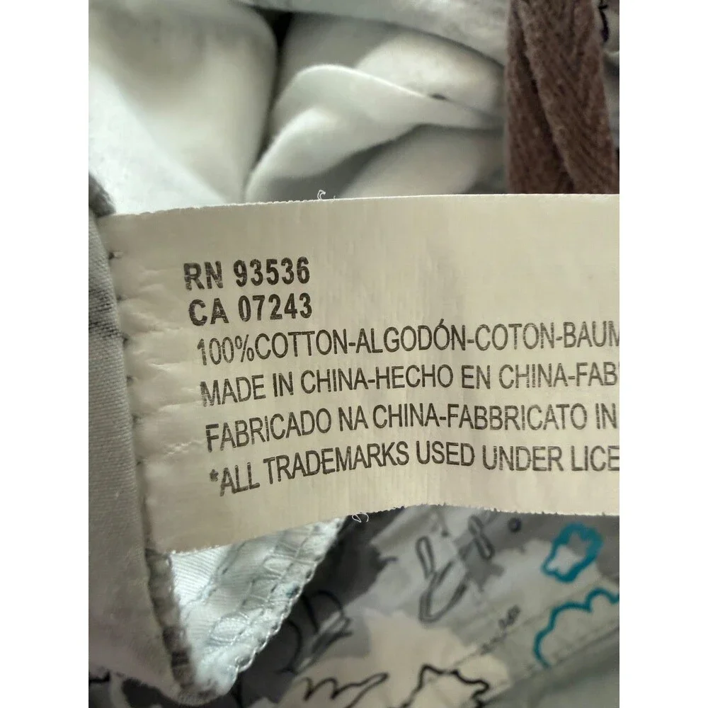 Y2K Ecko Unltd Cargo Shorts Men 38 Mile High All Over Print WhiteBlue Gray White